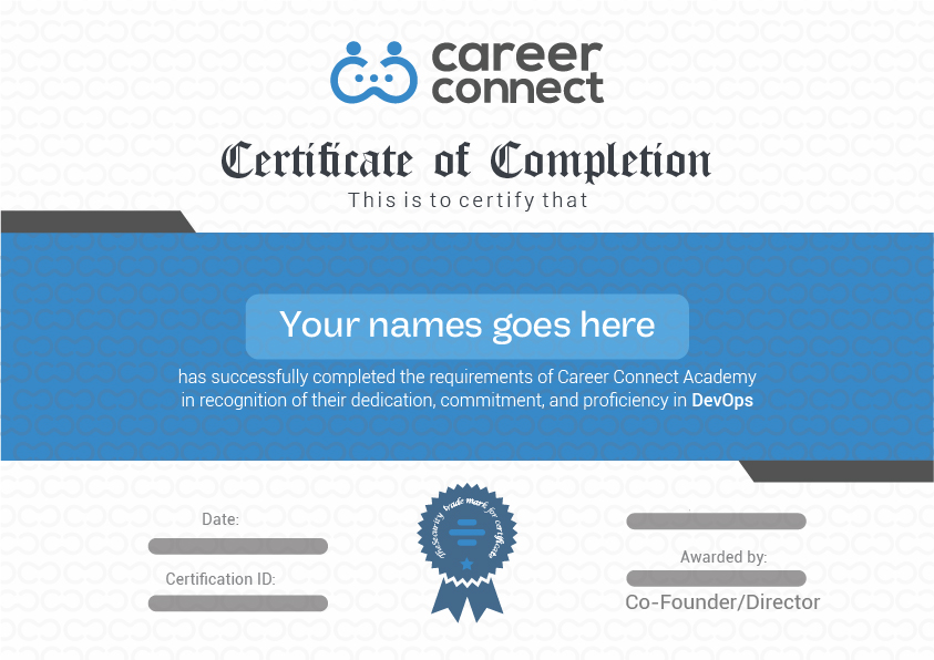 Certificate of Completion